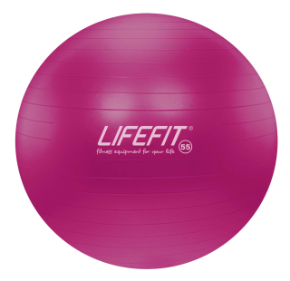 Gymnastický míč LIFEFIT ANTI-BURST 55 cm, bordó