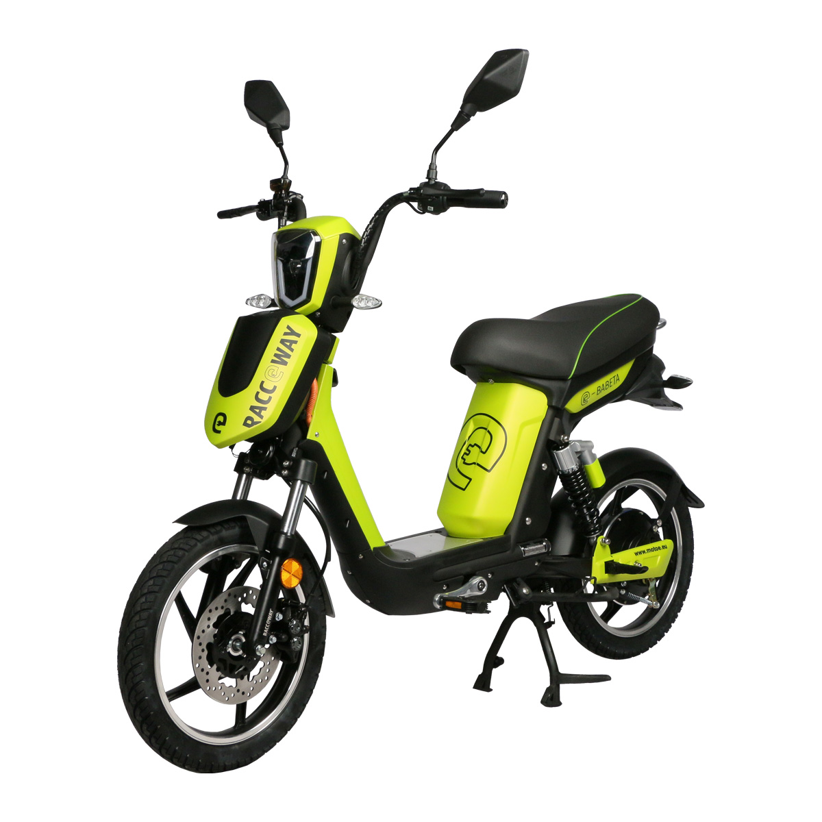 Elektrický motocykel RACCEWAY E-BABETA, zelený-metalíza