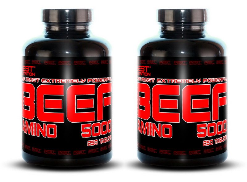 Amino BEEF 5000 BEST NUTRITION (250 tbl) 1+1 Zadarmo