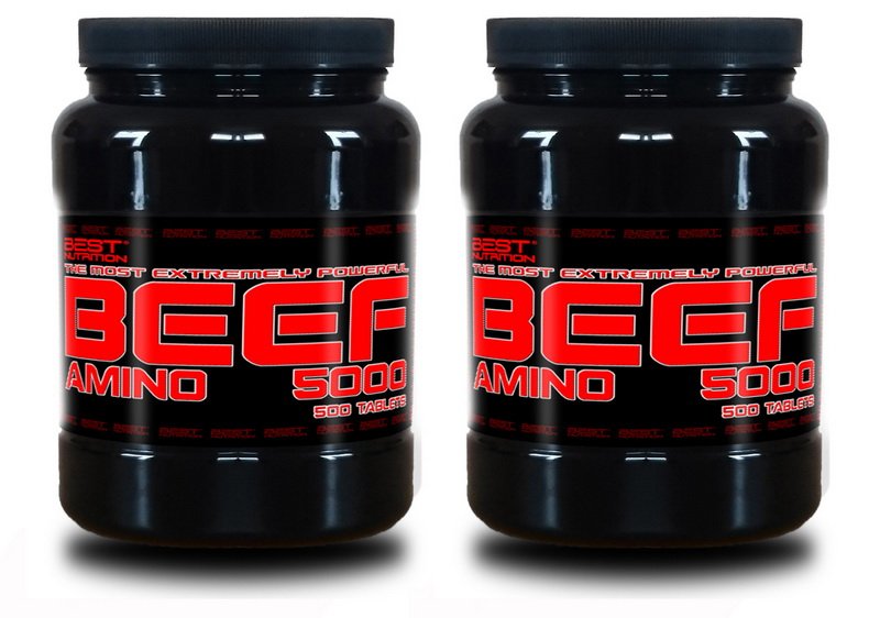 Amino BEEF 5000 BEST NUTRITION (500 tbl) 1+1 Zadarmo