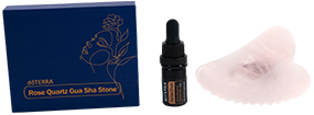 Ruženínový kameň Gua Sha doTERRA™ a Yarrow|Pom (5 ml) 